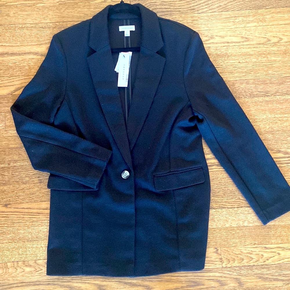 NWT Topshop Oversized Black Blazer